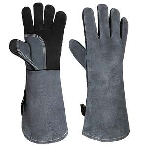 Fourniture directe d'usine résistant à la chaleur haute température travail sécurité gants de soudage Top qualité cuir de vache soudeur gants de travail - Product Image 6