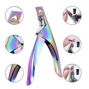 Cortaúñas Profesional de Acero Inoxidable con Cuchilla Curva y Cortador de Uñas Postizas para Uñas de Gel Acrílico, Uso en Salón de Belleza - Product Image 1