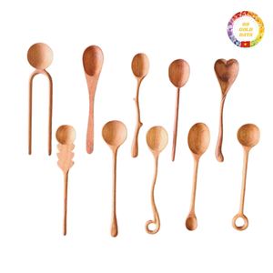 Grande cuillère de cuisine en bois avec long manche Ustensile de cuisine en bambou écologique pour mélanger la soupe au riz et au café - Product Image 2