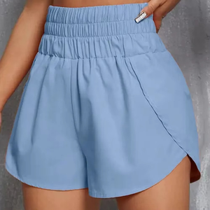 Pantalones cortos de verano para mujer, pantalones cortos deportivos informales elásticos de cintura alta para mujer, transpirables, personalizados, para gimnasio, deporte, Fitness, entrenamiento, sin costuras - Product Image 5