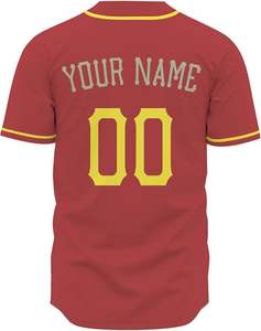 Venta al por mayor sublimación y bordado béisbol Jersey 100% poliéster cómodo Softball Jersey - Product Image 2