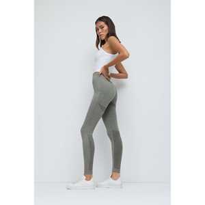 Leggings Largos Casuales de Cintura Media, Sin Costuras, Moldeadores, 100% Poliéster, Para Todas las Temporadas - Product Image 2