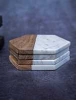 Sous-verres ronds de luxe modernes en marbre de haute qualité, écologiques, nouveau design, accessoires de décoration de table, tapis et coussinets en gros