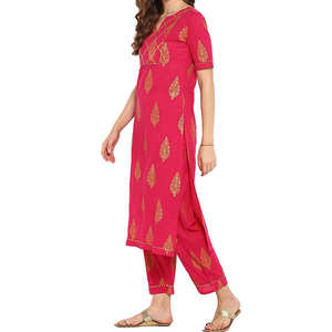 Shalwar Kameez de haute qualité, dernière collection en gros, design pakistanais, coton rouge, style indien-pakistanais, toutes saisons, prêt à porter 2023 - Product Image 3