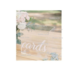 Square Shape Customized Size <b>Card</b> <b>Box</b> With Bestest Quality Transparent Acrylic <b>Card</b> <b>Box</b> For <b>Wedding</b> And Event Use - Product Image 1