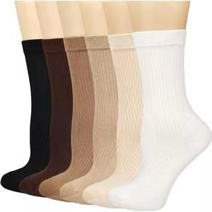 Chaussettes longues côtelées en coton doux | chaussures respirantes et extensibles durables adaptées à l'entraînement en salle de sport et à la course - Product Image 5