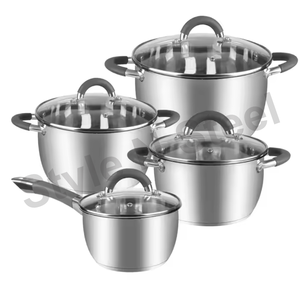 Thép không gỉ Fry Pan với Cover & Bakelite xử lý thép không gỉ không dính <span class=keywords><strong>Cookware</strong></span> <span class=keywords><strong>Set</strong></span> - Product Image 4