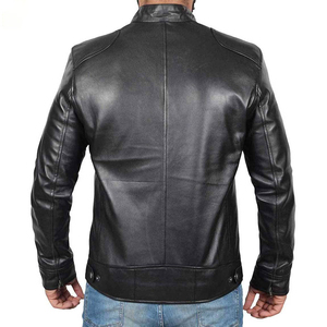 Chaquetas de Cuero PU Cortas Lavables Personalizadas para Hombre, Chaquetas de Cuero Ajustadas con Cuello Alto para Hombre - Product Image 3