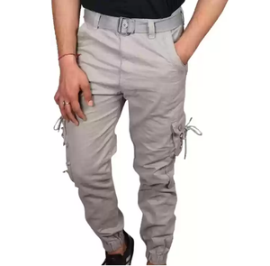 Pantalons cargo décontractés pour hommes personnalisés, 100% coton, velours côtelé, non tissé, respirant, écologiques - Product Image 3