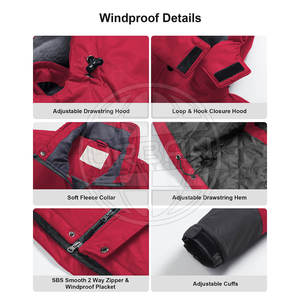 แจ็กเก็ตเดินป่ากลางแจ้งกันลมกันน้ำน้ำหนักเบาสำหรับผู้ชายมีคอตั้งแคมป์และปีนเขา - Product Image 5