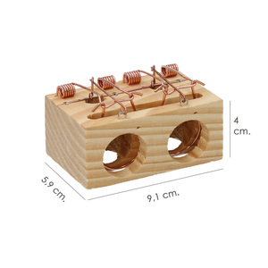 Piège à souris en bois 2 trous Ø/28 mm. - Product Image 2