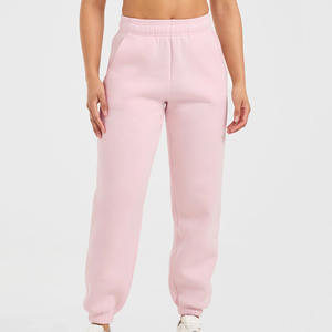 Joggers y sudaderas con capucha personalizadas de cintura alta de color rosa para mujer, pantalones de chándal súper cómodos con bolsillos para verano, Primavera, gimnasio, entrenamiento de yoga - Product Image 1