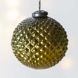 High Quality round Glass <b>Tree</b> <b>Ornament</b> in Bulk Customized Color Luxurious Style for Christmas Decoration - Product Image 1