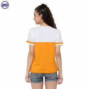 Camisetas de Color de la mejor calidad para mujer, camisetas de manga corta con cuello redondo para mujer, disponible en todas las tallas - Product Image 2