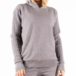 Áo len dệt kim nữ cao cấp chất lượng cao, sản xuất tại Ý, kiểu dáng thoải mái, tay dài, họa tiết sọc, chất liệu len. - Product Image 1