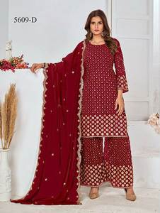 Muy demandado Hermoso diseño Trabajo de secuencia múltiple Trabajo de belleza interior Boda y compromiso Especial Salwar Kameez - Product Image 5