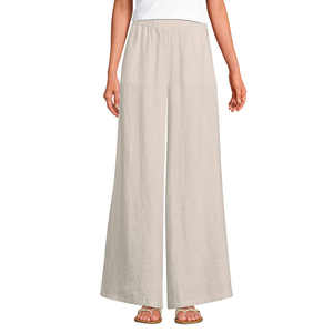 High Demand Womens Pull On High Rise Palazzo Pant de Bangladesh Summer Style Fashion Cotton Fabric Apparel con precio de fábrica - Product Image 2