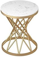 Mobilier américain de style haut de gamme Table basse en métal avec base géométrique et dessus en marbre Table basse Table basse pour la maison