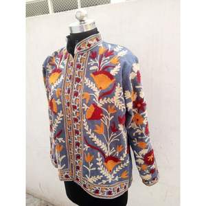 <b>Autumn</b> Spring Reversible Blazer <b>Jackets</b> for <b>Ladies</b> Hand Embroidered Leather Bomber Varsity Boho Styles Floral Pattern Custom - Product Image 6