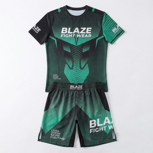 ชุดแรชการ์ดแบบเต็มตัวสำหรับผู้ชายและผู้หญิง Blaze Fight Wear และกางเกงขาสั้นสำหรับฝึกซ้อมบราซิลเลียนยิวยิตสู สำหรับผู้ใหญ่ที่ต้องการฝึกซ้อมและต่อสู้ - Product Image 3