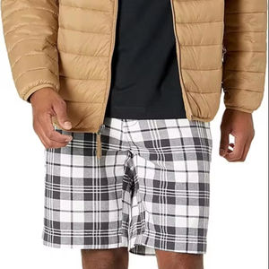 High Street Style Custom Men's Eco-Friendly 100% Polyester Denim Shorts Logo Applique Patrón sólido Popular Street Wear Cargo - Product Image 1