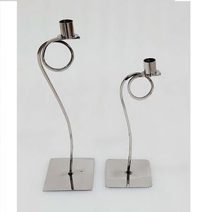 Modern Unique Design Handmade Silver Movable Pillar Holder Set Shiny Polish Custom Sizes Home Party Wedding <b>Table</b> Decoration - Product Image 5