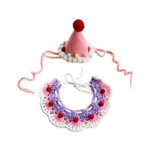 Set de Sombreros de Ganchillo Personalizables y Venta al por Mayor Directo de Fábrica para Fiestas de Cumpleaños de Mascotas, para Todas las Mascotas - Product Image 5