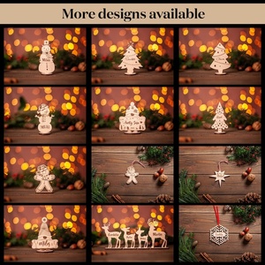 Scène de gnome de Noël personnalisée Panneau mural en bois Artisanat en bois de vacances unique avec arrangement en bois intéressant Boîtes en bois - Product Image 4