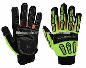 Gants de mécanicien de protection contre les chocs Gants de mécanicien de sécurité pour les champs de pétrole et de gaz pour un usage quotidien Schlaghandschuhe en cuir de chèvre - Product Image 6