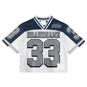 Jersey Deportivo Personalizable OEM de Talla Grande, Malla Transpirable, Impresión de Nombre y Número del Jugador, Venta al por Mayor, Jersey de Fútbol Americano - Product Image 1