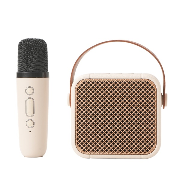 Mini Portable Bluetooth Microphone Speakers with Memory Card Support Karaoke Ready for Home Theatre Outdoor Party