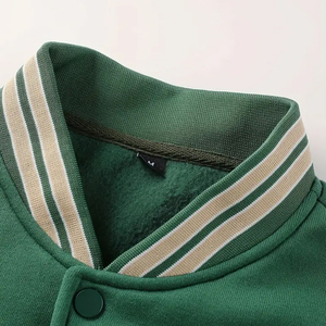 Blouson Bomber en Cuir Chenille pour Homme, Respirant, Fermeture Éclair, Lavable en Machine, Style Décontracté Urbain pour Automne Hiver - Product Image 4