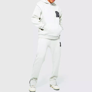 100% Cotton Men Tracksuit Custom Sweatsuit <b>Jogger</b> Set Private Label Blank Track Jogging Sweat Suit Men Sweatpants and Hoodie Set - Product Image 3