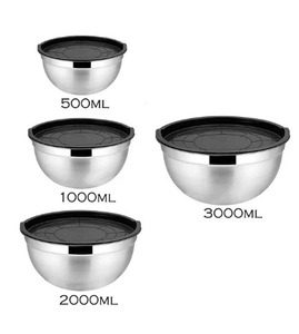 Fournisseur direct d'usine de saladiers en acier inoxydable avec couvercle en plastique, saladier avec couvercle, saladier en acier inoxydable métallique - Product Image 6