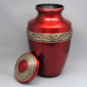 โกศทองเหลืองแกะสลักด้วยมือสำหรับผู้ใหญ่โกศทองบนโกศฌาปนกิจศพ - Product Image 1