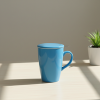 Mug à thé en porcelaine de haute qualité 3458984, nouveau design durable avec couvercle et infuseur, style nordique