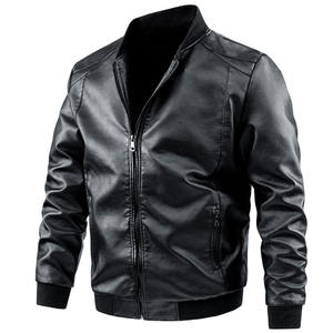 OEM Trendy Slim Genuine Sheep Skin Leather Jacket for Men Custom Logo Men's <b>Motor</b> <b>Bike</b> Jacket Fashionable Outdoor Wear - Product Image 5