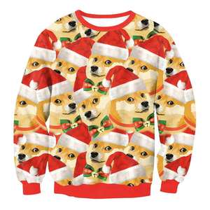 Autumn Winter Fashion Custom Full Sublimation Print Oversized Wear Sweatshirt Men's Round Neck Digital Printed <b>Christmas</b> <b>Hoodie</b> - Product Image 6