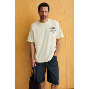 GRIMELANGE GIGANEST เสื้อยืดคอกลมพิมพ์ลายผ้าฝ้ายออร์แกนิก 100% สำหรับผู้ชาย - Product Image 5