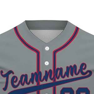OEM alta calidad 100% poliéster personalizar sublimación béisbol Jersey botón completo transpirable personalizar nombre Jersey - Product Image 5
