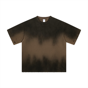 T-shirt couleur délavé à l'acide, T-shirt surdimensionné lavé à l'acide pour hommes, T-shirt délavé, bouffée et imprimée pour hommes - Product Image 6