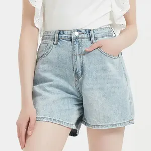Short en jean stretch décontracté taille moyenne pour femme Jeans délavés grande taille à la mode Styles d'été chauds - Product Image 1
