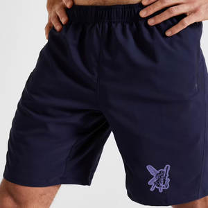 Pantalones cortos informales de lana de algodón 100% de alta calidad para hombre con patrón sólido, parche bordado de serigrafía personalizado, Etiqueta Privada - Product Image 6