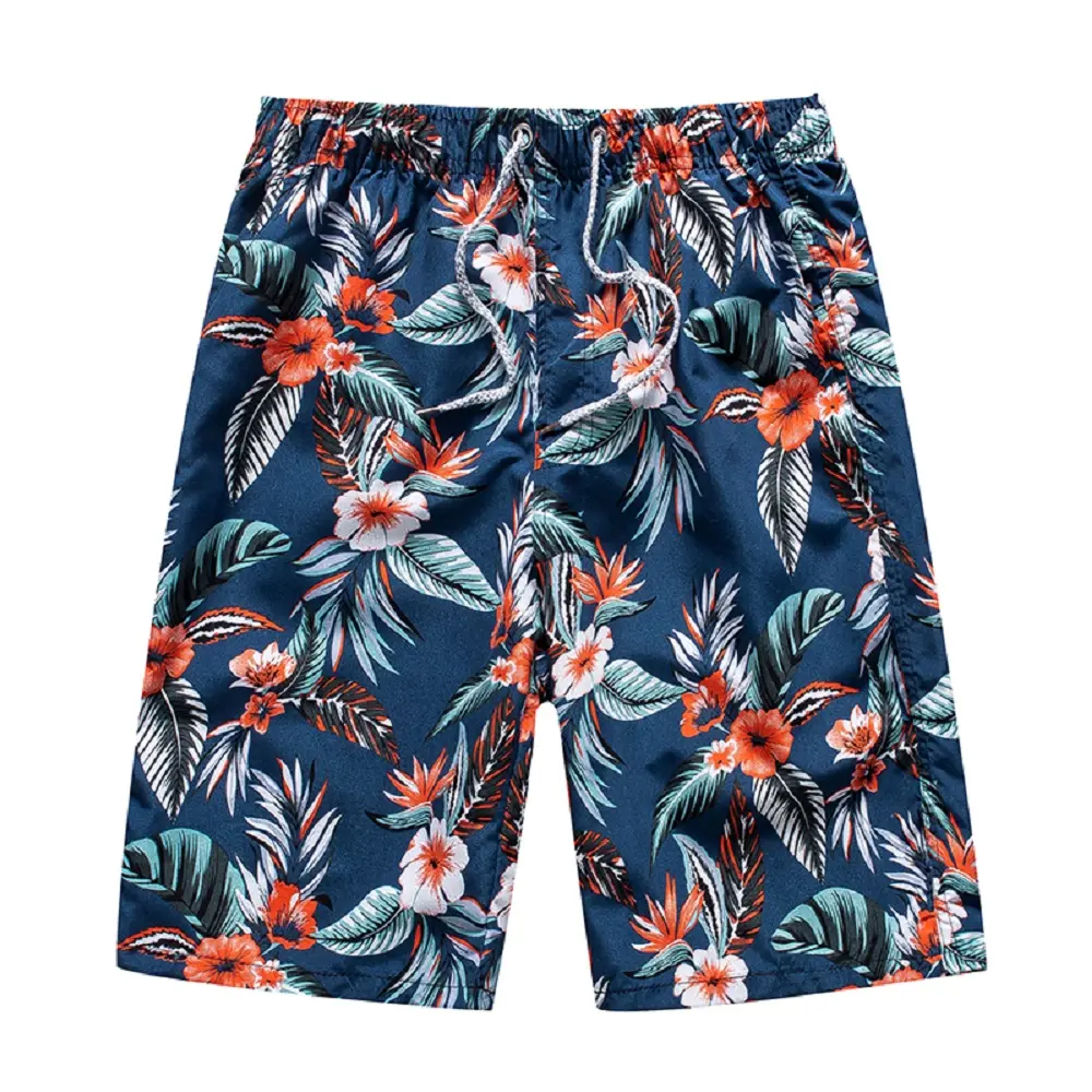 2023 top quality wholesale Men's printed beach pants custom board shorts 100% polyester beachwear