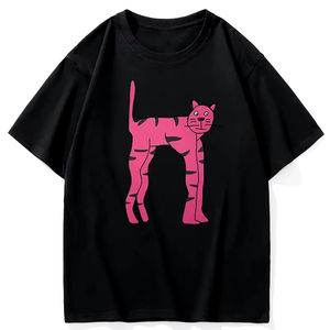 Camisetas de verano de manga corta para hombre, stock personalizable con estampado de líneas rojas y negras, ropa a granel, fardos de ropa mixta, ropa usada - Product Image 1