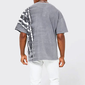 Meilleur matériau T-shirt à épaules tombantes pour hommes de haute qualité respirant séchage rapide coupe ample tricoté à la mode en stock - Product Image 3