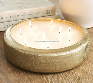 Bougie remplie de cire en métal de haute qualité pour la décoration intérieure mariage et festivals - Product Image 5
