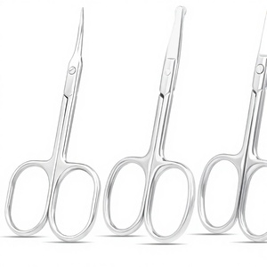 3 Pack Multi-Purpose Sharp Stainless Steel Scissors Set Simple Design Wide Jaw Opening for Finger Nail Professional Grooming - Product Image 1