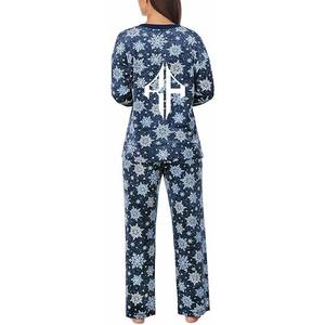 Pijama de Manga Larga y Pantalones Cortos para Mujer, Ropa de Dormir de Alta Calidad, Transpirable, de Secado Rápido, Tallas Grandes a Precios Económicos - Product Image 2
