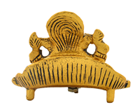 Tempat Lilin Ganesha Patta Logam Antik Berlapis Emas Gaya Bunga Buatan Tangan Dekorasi Rumah Elegan untuk Natal Diwali.